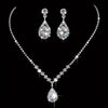3-Piece Rhinestone Bridal Jewelry Set — Sparkling Necklace & Earrings for Evening Gown
