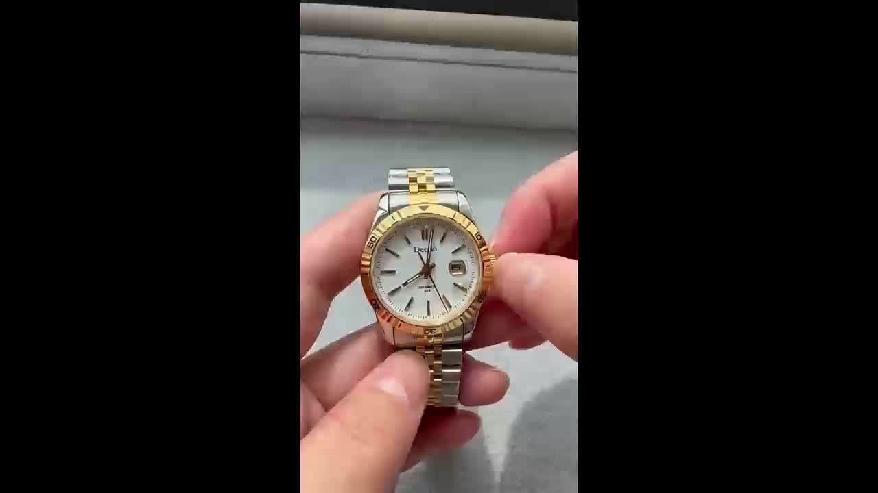 Deesio Women's Automatic Mechanical Watch with Moon-Phase Calendar, Stainless Steel Bracelet - Elegant Ladies Gift