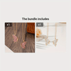 2-Piece Pink Butterfly Pendant Necklace Set - Adjustable Zinc Alloy Chains for Couples