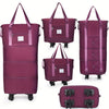 3-in-1 Expandable Travel Bag with Wheels — Lightweight Carry-On Backpack with Telescopic Handle
