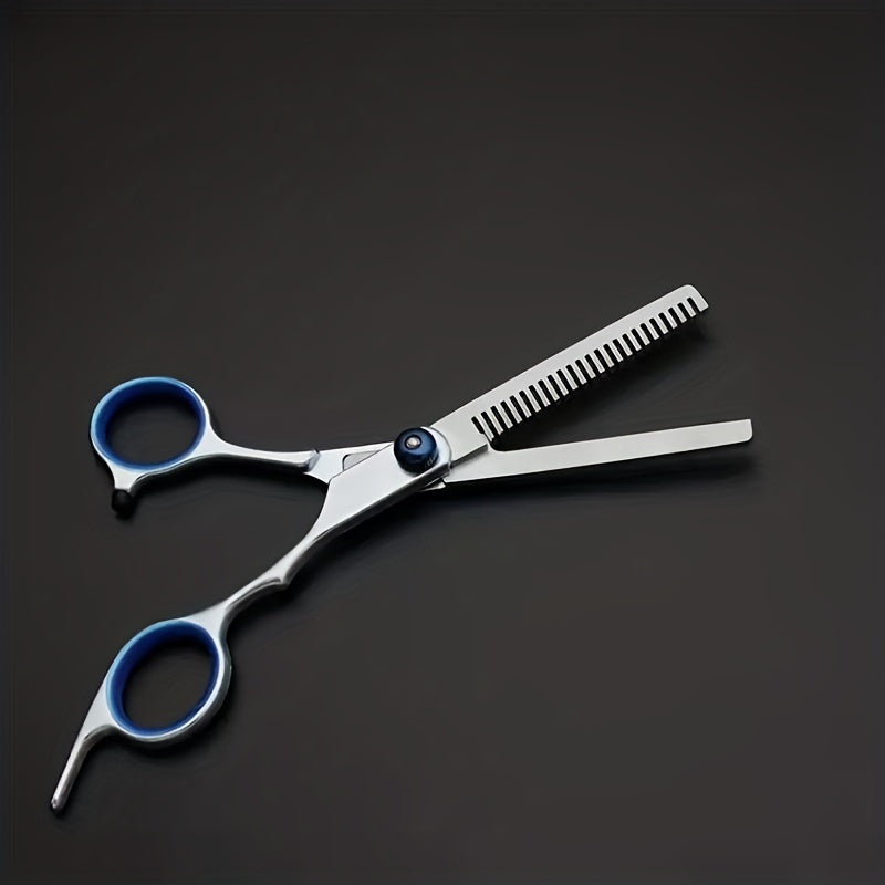 Professional 6-Inch (15 cm) Hairdressing Scissors – 3Cr13 Hypoallergenic Thinning & Cutting Shears with Ergonomic Blue Handles, Unisex Salon & Home Barber Tools