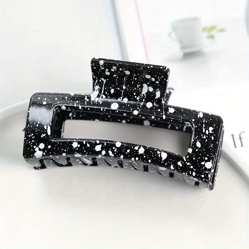 Multicolor Large Acrylic Rectangle Hair Clip Thick Resin Claw for Long Thick Hair Nonslip Jaw Clip
