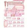 52-Piece Makeup Brush & Sponge Set, 20 Brushes, 12 Beauty Blenders, Powder Puffs & Zipper Toiletry Bag