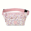 Women's Casual Oxford Crossbody Waist Bag - Large Capacity Chest Bag with 5 Zipper Pockets & Adjustable Strap