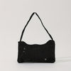 Elegant Women's Evening Clutch with Sparkling Crystal Embellishments, Polyester Zipper Bag with Fixed Shoulder Strap for Parties and Formal Events