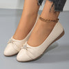 Women's Crystal Slip-On Flats — Comfortable Round-Toe Ballet Shoes for Moms, Spring & Autumn