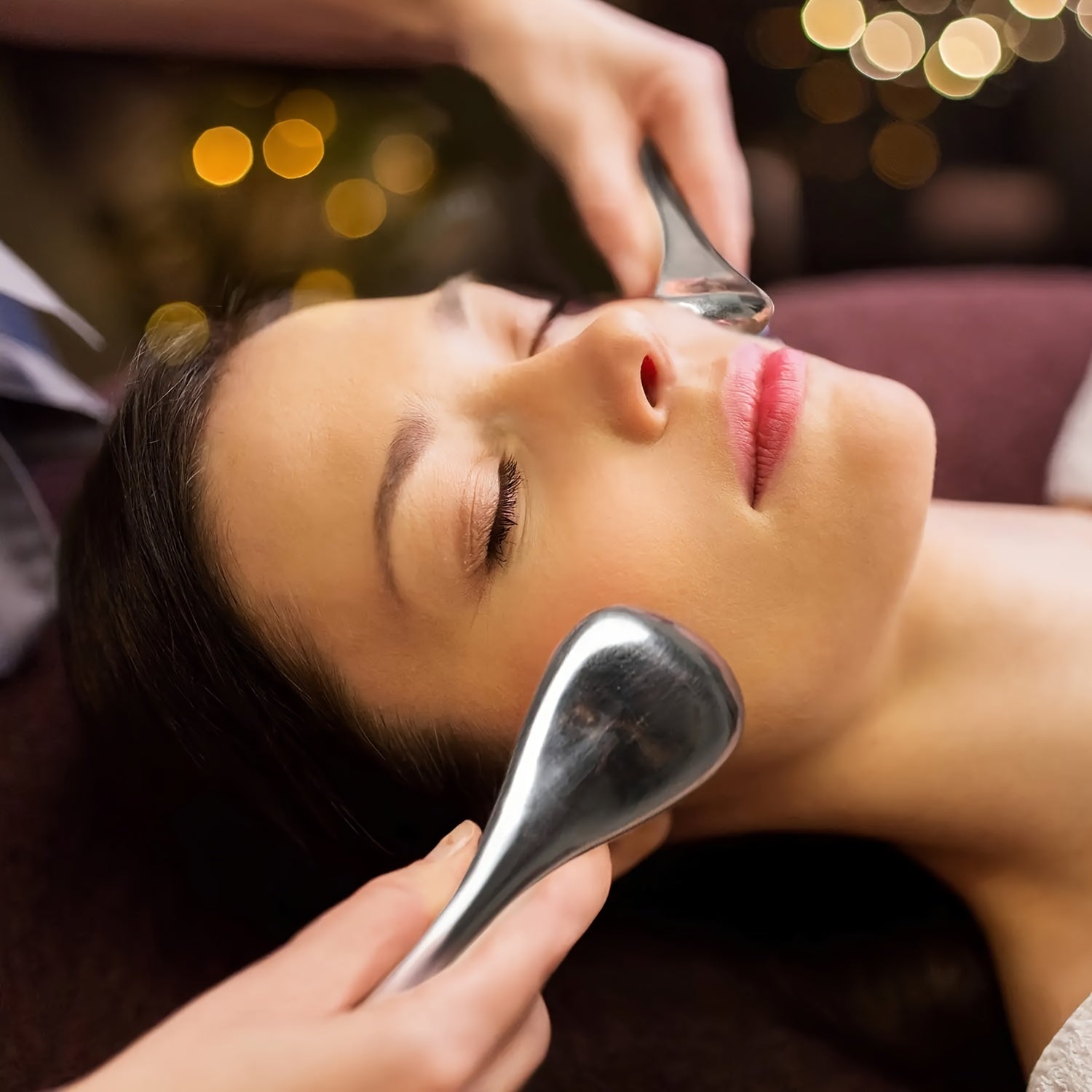 Cryo Ice Globe Eye & Face Massager - Cooling Facial Roller, Light Beige