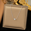 18K Gold-Plated Stainless Steel Heart Pendant Necklace for Women — Minimalist Interlocking Heart Charm, Bezel Setting Gift for Mother's Day & Graduation