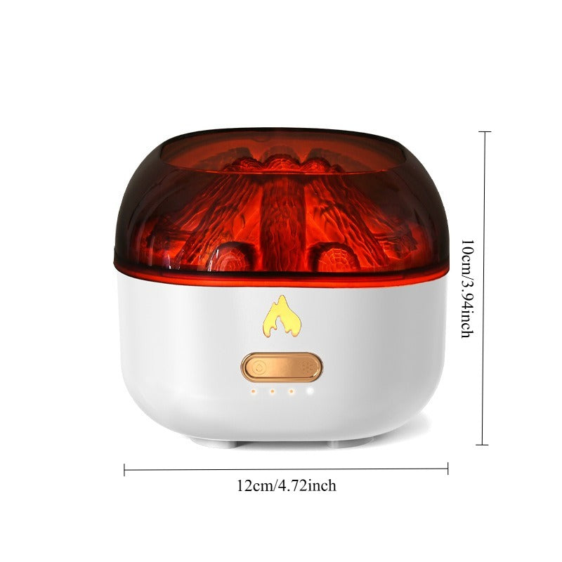 7-Color USB Volcano Aromatherapy Diffuser Humidifier with Ambient Nightlight for Home, Office & Car