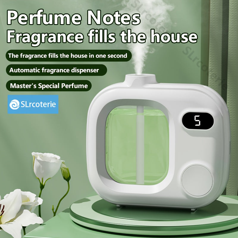 Portable Rechargeable Aroma Diffuser — One-Button, 5-Speed Adjustable Timer, USB Charging, Empty Bottle for Essential Oils & Perfume