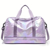 Large Laser Pattern Travel Duffel Bag - Carry-On Overnight Weekender for Music Festivals