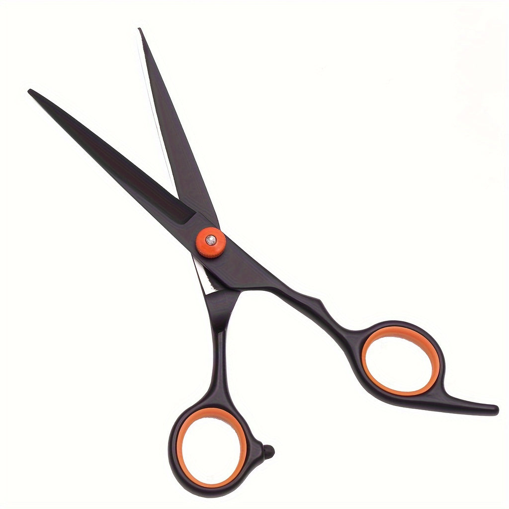 Left-Handed Professional Hair Scissors — Japanese Stainless Steel, Ergonomic Orange Accent, 5 cm (2.0 in) Blade, Texturizing for Fine & Wavy Hair