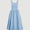 Plus Size Corduroy A-Line Pinafore Dress with Pockets, Strappy Back Waist-Length, Machine Washable All-Season
