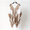 Plus Size Bohemian Floral Chiffon Shawl Scarf – Lightweight Wrinkle-Resistant Beach Cover-Up Wrap for Women