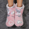 Soft Heart Bow Slippers – Winter Cozy Plush Slip-On Indoor House Shoes for Women & Men