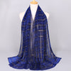 Women's Solid Color Metallic Scarf - Lightweight Breathable Shawl Wrap