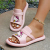 Hello Kitty Women's EVA Slip-On Summer Sandals – Lightweight Cushioned Cartoon Slippers for Indoor & Outdoor