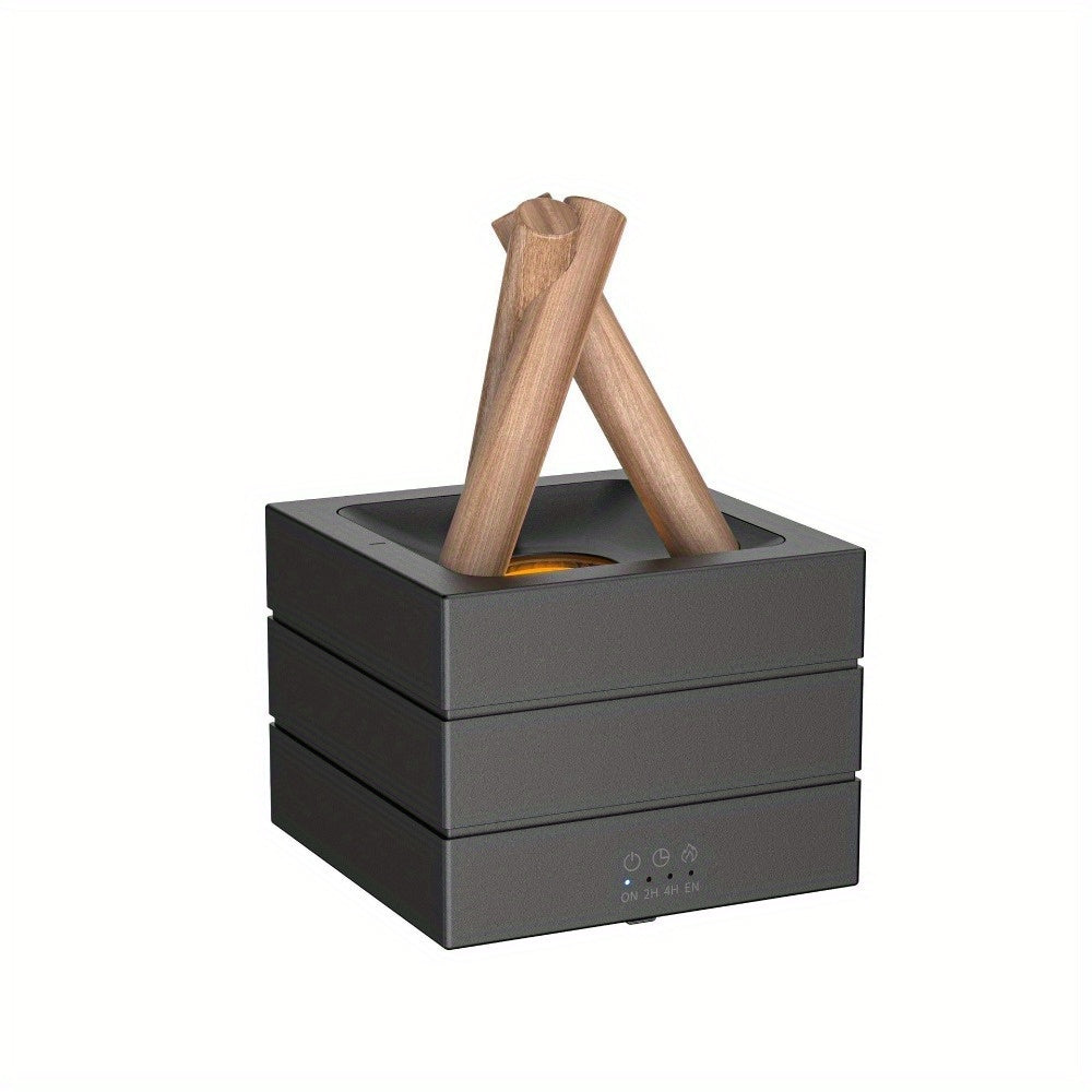 280 mL (9.5 fl oz) Flame Effect Essential Oil Diffuser - Ultrasonic Aroma Humidifier with 7-Color LED, Silent Sound Wave Atomizer, 2/4-Hour Timer & Auto Shutoff for Bedroom Office Yoga