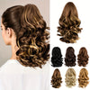 SLEEKCUTE Curly Wavy Clip-In Ponytail Extensions – High-Heat Synthetic Hair for Instant Volume & Natural Bounce