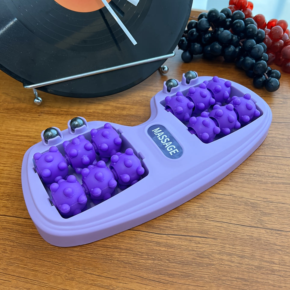 ZMDN Foot Roller Massager with Large Acupressure Balls — Ergonomic Plastic Foot Spa for Reflexology & Lower Leg Massage