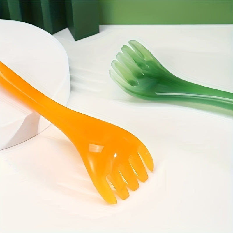 Five-Claw Resin Head Massage Comb - Wide-Tooth Scalp & Neck Scraping Tool, Nose Scraper, Mother's Day Gift