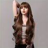 Women's 30-Inch Long Curly Wave Wig, Heat-Resistant Synthetic Hair, Rose Net Cap, 150% Density, Natural Style for Daily & Party