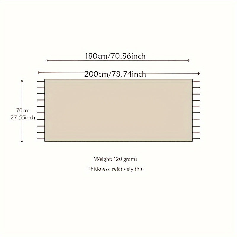 Unisex 100% Cashmere Scarf – Soft Tassel Shawl & Headscarf for Autumn & Winter, Neutral Solid Wrap