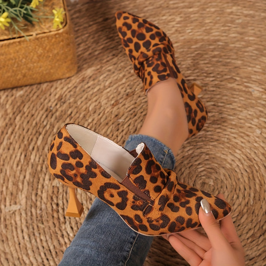 Women's Black Mary Jane Pointed-Toe Pumps, 8 cm (3.15 in) Mid Heel, Non-Slip PU Sole