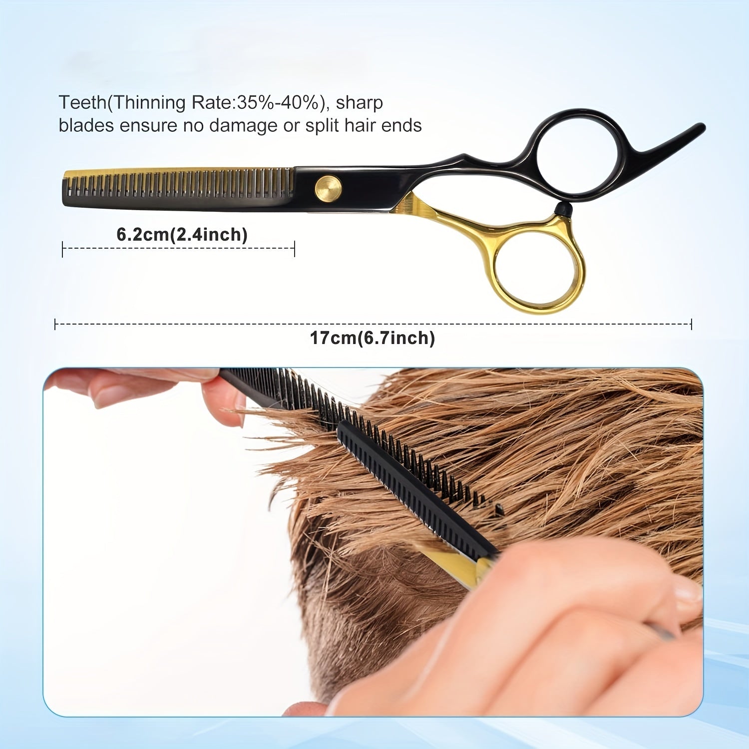 Professional Barber Shears Set - Hair Cutting & Thinning Scissors for Men, Women & Pet Grooming