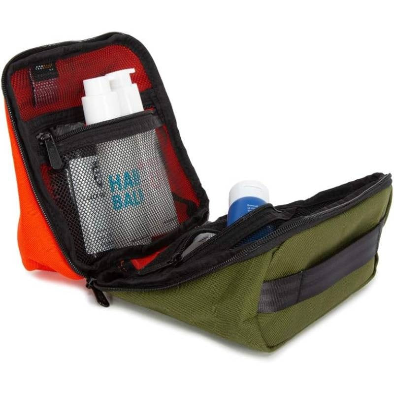 Newtown Watermelon Red Toiletry Organizer - Compact Hanging Travel Pouch, Durable Non-Woven Case with Reinforced Stitching