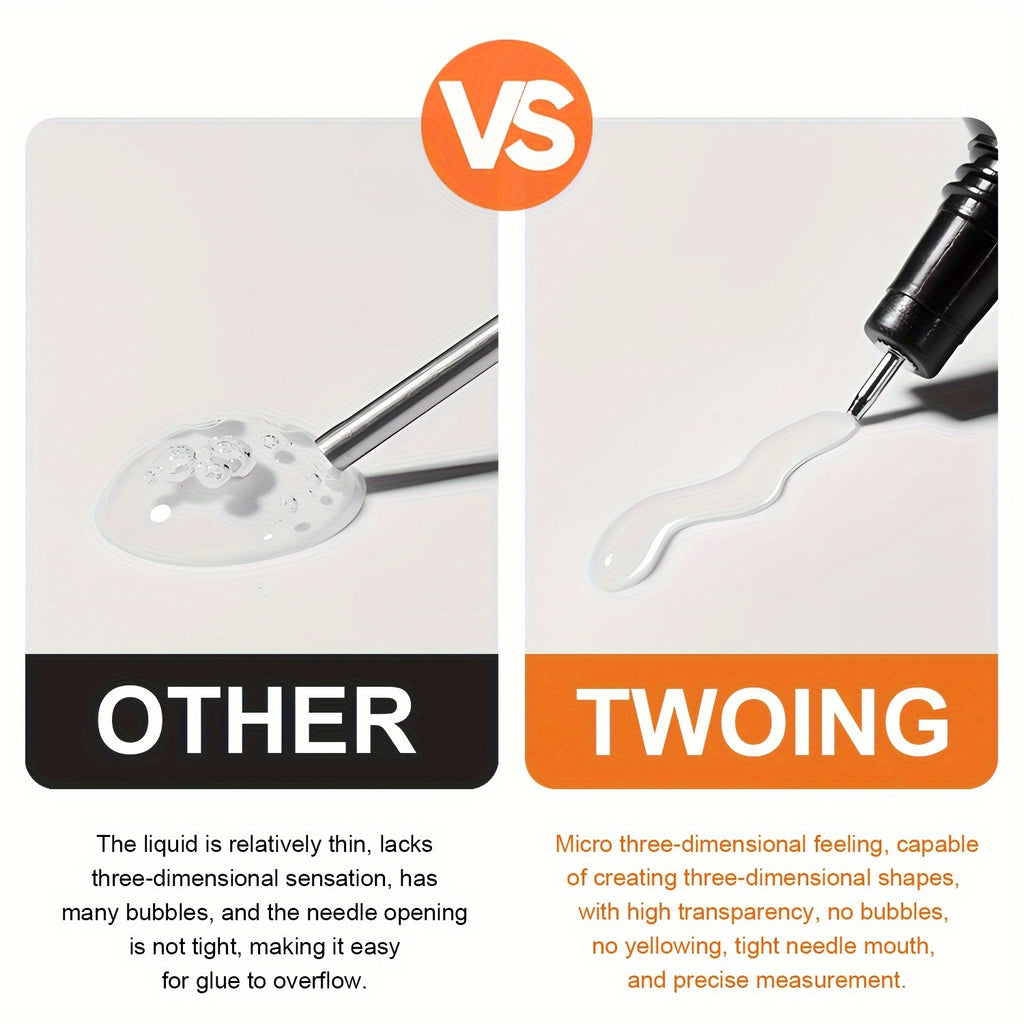 15ml (0.5 fl oz) Nail Rhinestone Glue — No-Wipe UV/LED Gel Adhesive for Crystals, Beads & 3D Nail Art