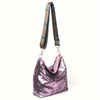 Green Glitter Evening Bag with Removable Adjustable Strap, Gold-Tone Hardware and Zipper Closure, Lined Party and Everyday Handbag