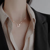 Mini Hollow Butterfly Pendant Thin Chain Necklace Dainty Elegant Jewelry