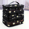 Large Capacity Nylon Multi-Layer Makeup Bag Organizer, Mesh Cosmetic Pouch for Travel & Home, Portable Unisex
