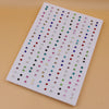 100 Pairs Colorful Rhinestone Plastic Stud Earrings Set – Mixed Sparkly Glue-Back Fashion Earrings