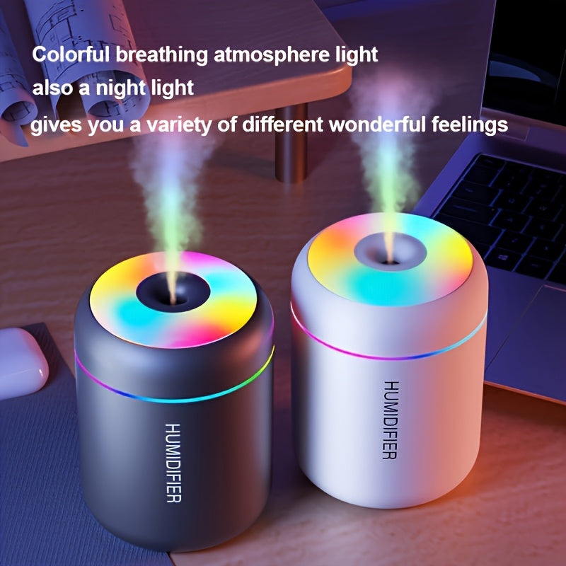 Aromatherapy Mist Diffuser and USB Humidifier with Essential Oil, Color-Changing Night Light and Cold Mist for Plant Health