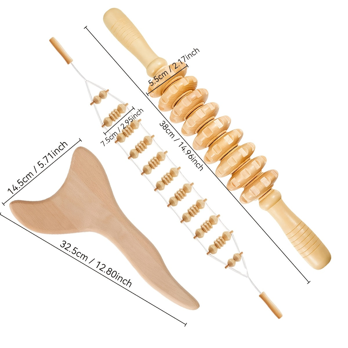 3-Pack Massage Tools for Neck, Back, Shoulders, Legs & Face - Handheld Body Massagers for Relaxation