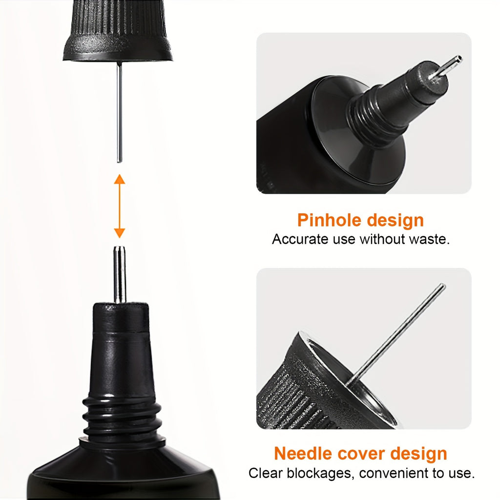 15ml (0.5 fl oz) Nail Rhinestone Glue — No-Wipe UV/LED Gel Adhesive for Crystals, Beads & 3D Nail Art