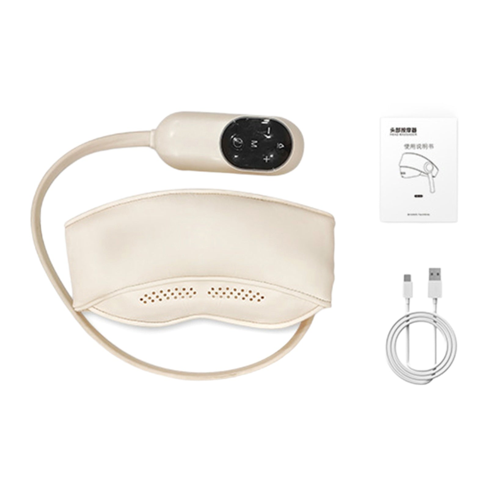 Portable Electric Head & Scalp Massager with 6-Zone Airbag Compression, Heating and Kneading — Rechargeable Head and Eye Massager