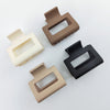 Medium 1.6 in (4.1 cm) Matte Rectangle Double-Row Hair Claw Clips for Thin to Medium Fine Hair – Non-Slip Jaw, Smooth Grip, 4-Pack or 8-Pack