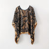 Bohemian Lightweight Breathable Pullover Shawl, 42.1 in (107 cm) Printed Square Scarf, Boho Beach & Evening Wrap