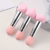 Double-Ended Purple Makeup Sponge & Brush Set — 1 or 3-Pack
