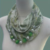 Beaded Chiffon Shawl Neck Warmer - Elegant Decorative Scarf for Evening & Going Out