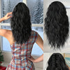 16-Inch (40 cm) Water Wave Claw Ponytail Extension – Heat Resistant Ombre Synthetic Hairpiece for Women