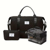 Women's 3-Piece Travel Luggage Set – Large Capacity Tote & Carry-On with Shoe Compartment, Multiple Pockets for Gym, Sports & Short Trips
