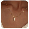 Initials Necklace for Women, 14K Gold Plated Delicate Monogram Pendant, Personalized Name Jewelry Gift