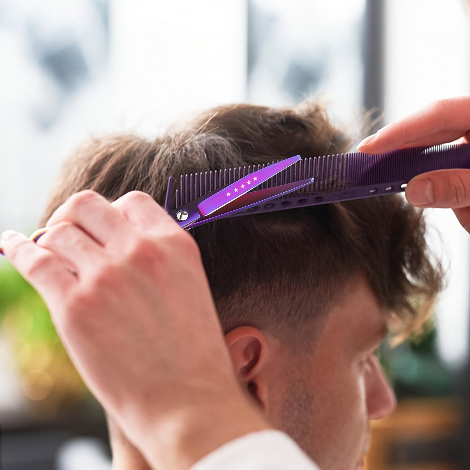 7-Piece Professional Hair Clipper & Thinning Scissors Set — Salon Mixing Shears, Razor & Accessories