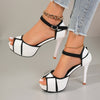 Women's Peep-Toe Platform Stiletto Sandals – Comfortable Summer High Heels
