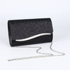 Sequin Evening Clutch Bag with Removable Strap - Magnetic Closure Bridal and Party Purse