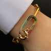 Double Buckle Stainless Steel Bracelet for Women & Girls, Elegant Everyday Gift for Valentine's Day
